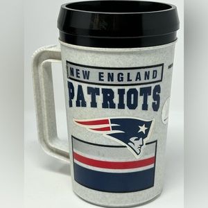 Vintage NFL New England Patriots USA 22oz Super Thermo Mug Travel Mug Cup